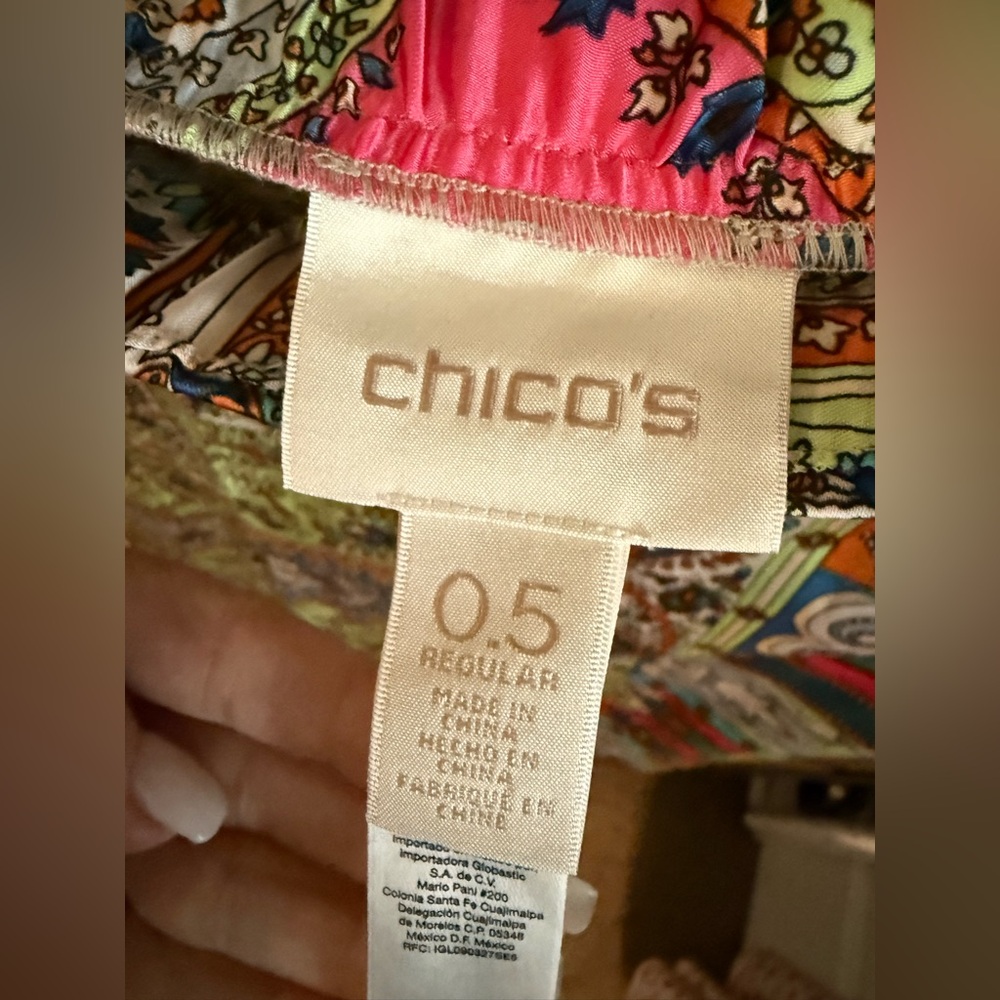 Chico's Multicolor Patterned Pants - Picture 2 of 2